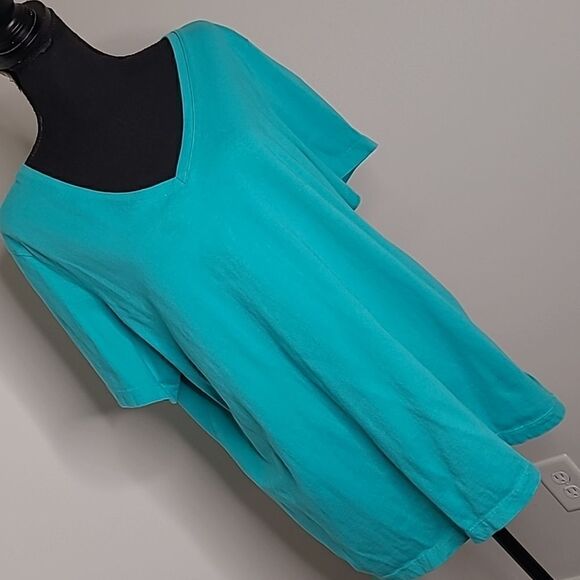 Women Within sz L 100% cotton  v necked t-shirt - Picture 1 of 8